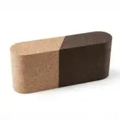 Superior Bross Slice Modular Coffee Table with a two-tone cork form and matte finish