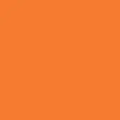 Saturated orange color field, uniform tone resembling terracotta, even lighting, no texture, labeled “101 arancio” with no additional visual details.