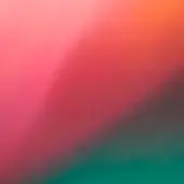 Coral-red to teal-green gradient, smooth color blend, diffused atmospheric light, abstract color field, no texture or discernible pattern visible.