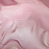 Abstract texture, soft pink and beige tones, undulating wave patterns create a smooth, glossy surface with subtle light reflections.