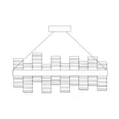 Hierarchical diagram with black lines on white, showing tiered rectangular blocks connected to a central horizontal bar in a symmetrical layout.