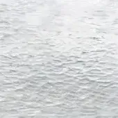 Silvery-grey rippled glass texture displays fluid waves, teal and green reflections, and an opaque quality with diffused lighting.