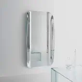 Exceptional Glas Italia Marlene mirror crafted in 6mm extralight glass with a high gloss silvered surface and recessed detailing