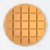 Exceptional Glas Italia Andromeda mirror crafted from glass in an amber hue with a minimalist grid finish