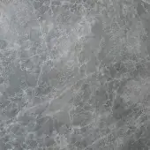 Gray stoneware texture with irregular white veining, matte finish, and subtle tonal variations displaying a porous, rough surface quality.