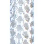 Silver chainmail texture with interlocking metal rings, creating a dense mesh pattern against a neutral gray background.