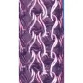 Purple and white cord with a twisted weave texture, displaying a vertical undulating pattern and “t35 wistaria” label.