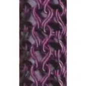 Purple looped textile with black and silver highlights, dense raised texture, undulating pattern, studio lighting, fabric sample closeup.