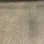 Herringbone textile sample in beige and taupe tones, displaying a dense weave with horizontal and diagonal thread structure, featuring label “cf1087 col. 2903”.