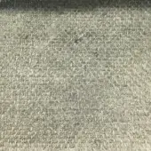 Gray woven fabric texture displaying a heathered, mottled pattern with a slightly rough surface and consistent, intricate weave details.