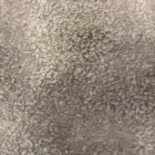 Gray looped pile fabric texture with a matted surface and short-cut loops, displaying mottled tonal variations and a nubby, durable appearance.