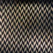 Chevron pattern with alternating navy and beige rectangles, creating angled shapes in a dense, regular composition with a smooth, subtle sheen.