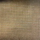 Gold and silver woven fabric sample displaying a linear grid pattern, with a matte texture and “co1009 col.” label visible.