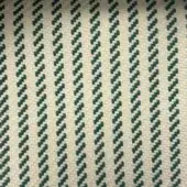 Textile sample, off-white and teal, displays a vertical basketweave zigzag stripe pattern; consistent, dense texture with product code co1030 col.