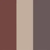 Color palette with reddish-brown, light beige, and gray-brown vertical panels on a white background for design or material selection.