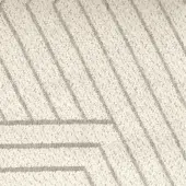 Ivory textile sample, angled woven lines, geometric pattern, granular texture, neutral tone, matte finish, studio shot, c181 reggae ivory.