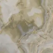 Jade green onyx texture with swirling bands, pale celadon to olive tones, white veins, polished finish, and irregular fractures.