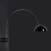 Elegant Oluce Coupé wall lamp crafted in metal with a high-gloss sheen and versatile directional mechanism