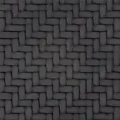Gray woven textile texture with a repeating rectangular grid pattern, displaying subtle shading and a granular surface for a structured design.