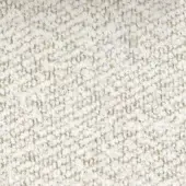 Creamy off-white fabric swatch displaying a dense, nubby weave with raised loops and subtle horizontal lines, featuring a matte finish.