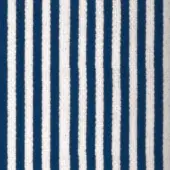 Woven stripe textile, navy blue and off-white, with vertical linear pattern and slightly raised, irregular surface; product ID c159.