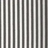 Vertical stripe textile sample with alternating asphalt gray and white woven bands, displaying a consistent, high-contrast pattern and granular texture.