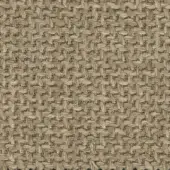 Beige woven textile with irregular pattern, featuring brown threads and a dense, textured surface resembling natural fibers like straw or rattan.