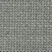 Woven textile sample, muted gray tones, irregular pattern with highlighted weave structure and matte finish.