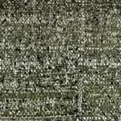 Olive-green woven fabric sample displays a dense, textured surface with off-white threads and an irregular, nubby pattern; label reads "egoitaliano."
