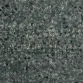 Dark gray woven fabric texture with speckled pattern, dense nubby weave, subtle sheen, suitable for upholstery applications.