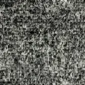 Grayscale tweed fabric texture with a dense, nubby weave; vertical and horizontal structure in black and off-white tones, labeled “egoitaliano ramir.”