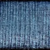 Indigo fabric sample with vertical ribbed texture and granular weave, displaying a dark label reading “egoitaliano > fabric (d) > marlys > 25”.