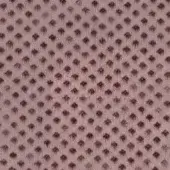 Mauve fabric texture with a dense, repeating pattern of small, upright floral or mushroom-like forms, exhibiting a looped woven construction.