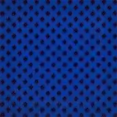 Blue textile sample with repeating circular patterns, radiating lines, woven texture, and “egoitaliano” branding in the corner.