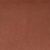 Terracotta leather sample with crinkled texture, displaying interwoven ridges and mottled variations in a warm, earthy tone.
