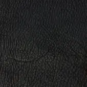 Full-grain leather texture sample, dark black, deeply embossed with raised nodules and ridges, matte finish, egoitaliano rio 1140.