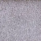 Microfiber fabric texture, muted gray color, dense looped pile with spiraling fibers and subtle undulating pattern.