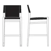 Bar Stool Totally Covered Back