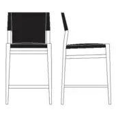Counter Stool Totally Covered Back