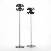Exceptional Porada Nodo coat rack crafted in solid ash wood and metal with a dark matte finish
