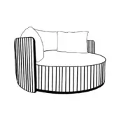 Oyster - With Vertical Leather Stripes