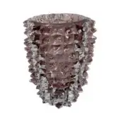 Stunning Wave Murano Special vase crafted in amethyst colored glass with hand-pulled spikes using the *Rostrato* technique