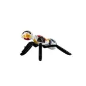 Exceptional Juliarte Ant sculpture crafted from stone powder and fiberglass with glossy abstract colorful shapes and faces