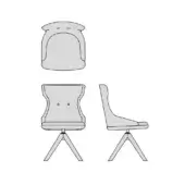 Andy Swiveling Chair without Armrest