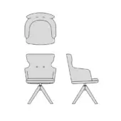 Andy Swiveling Chair with Armrest