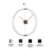 Mini Barcelona – Walnut wood box – Black lacquered walnut wood hands – Black fiberglass rings