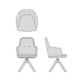 Connie Swiveling Chair with Armrest