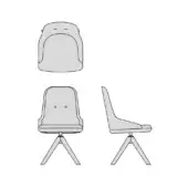 Connie Swiveling Chair without Armrest