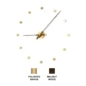 Rodon G - Polished brass box and time signals - Walnut wood hands