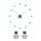 Rodon T - Graphite finished brass box and time signals - Graphite finished steel hands
